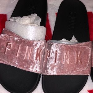 New Victoria Secret Pink Velvet slides